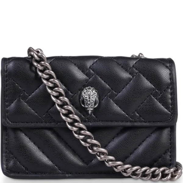Kurt Geiger London Women's Micro Kensington Quilted Faux Leather Crossbody Bag