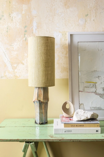 Adam Ross Faceted Stoneware Lamp — Biblo