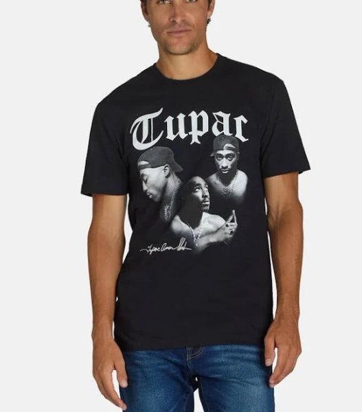 Tupac Shakur All Eyez On Me Graphic Tee with Short Sleeves