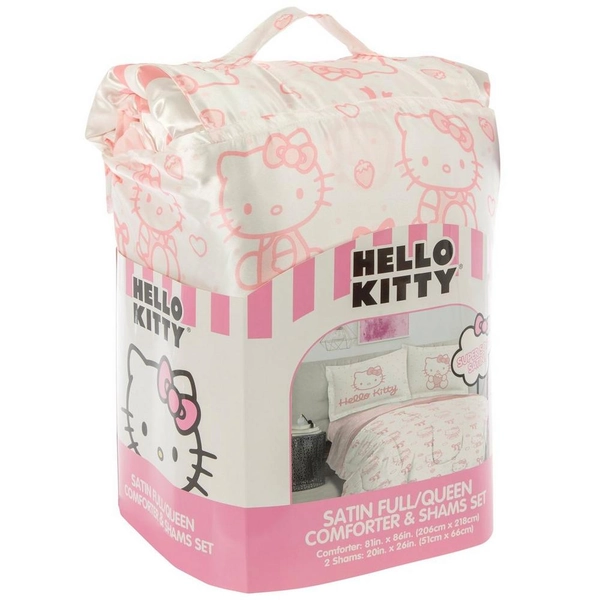 Hello Kitty Satin Comforter &amp; Sham Set