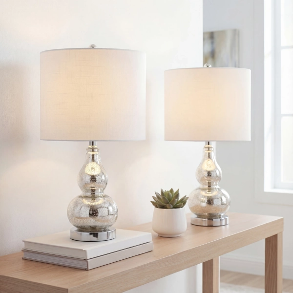 Everly Quinn Aenwood 20.5" Table Lamp Set & Reviews | Wayfair