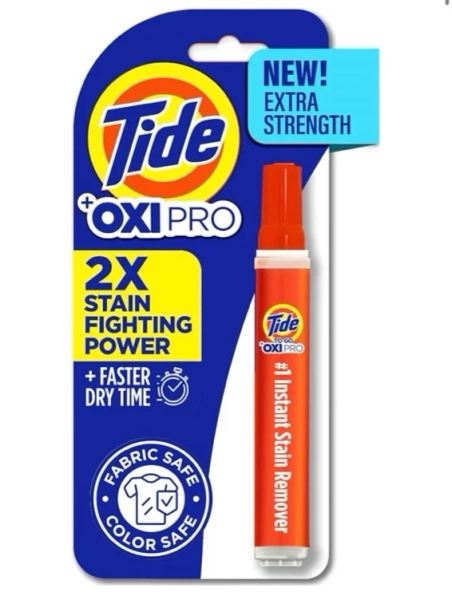 Tide To Go + Oxi Instant Stain Remover Pen, 0.33 fl oz
