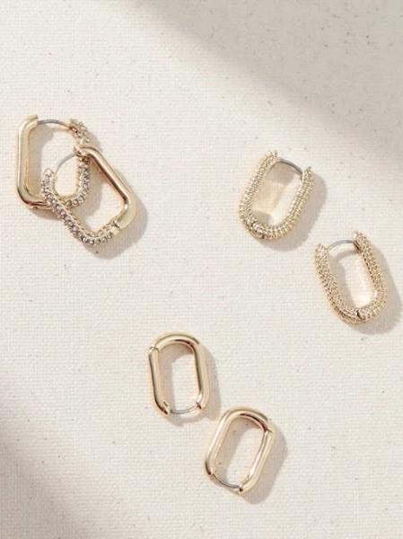Altar'd State Oval Hoop Earring Set