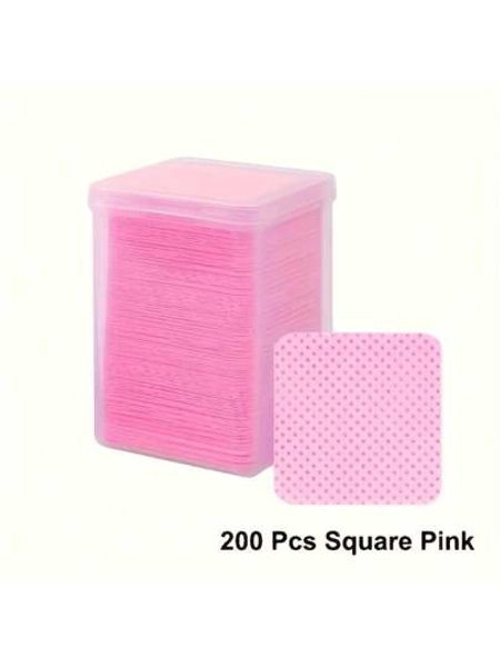 200pcs Lint-Free Nail Wipes - Professional Nail Polish Remover Pads, Unscented, UV Gel Cleansing Tissues For Manicure Prep And Finish