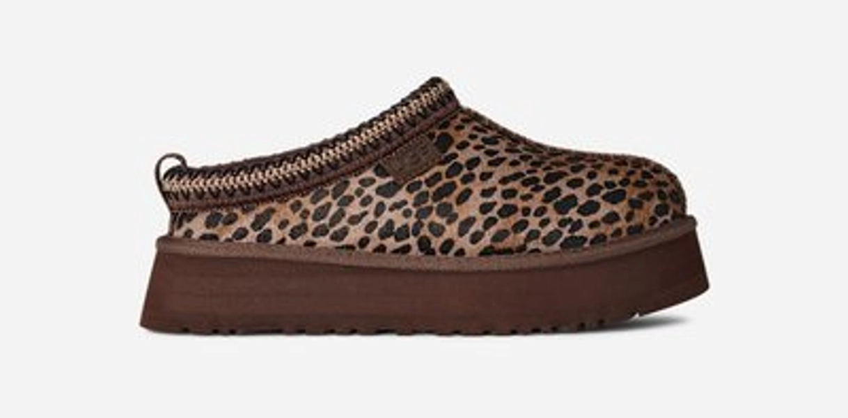 UGG® Tazz Caspian in Brown, Size 3, Cow Hair/Polyester/Wool
