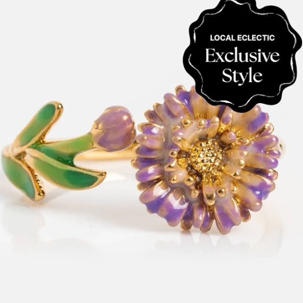 Adjustable Enamel Blooming Color Ring