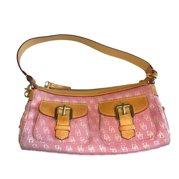 Dooney &amp; Bourke Y2K Pink Buckled Pockets Monogram...