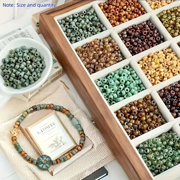 600pcs of Solid Color Picasso Glass Beads, Handcrafted Woven Loose Bead Bracelets, Smooth Texture Full of Vitality, Suitable for Creative Jewelry Making And Handmade Design - Perfect for Fashionable Projects And Various Accessory Designs