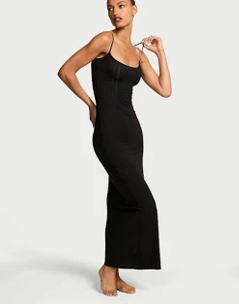Victoria's Secret Sukienka długa maxi z modalu Ultra-Fine Slip