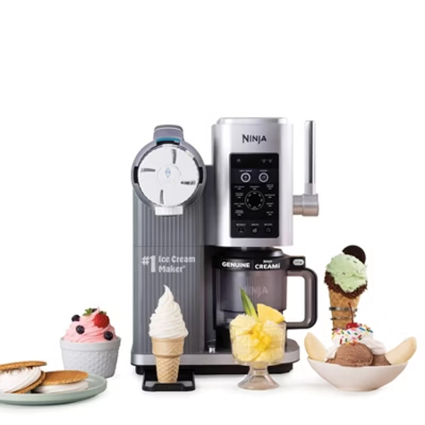 Ninja CREAMi Scoop & Swirl Ice Cream and Soft Serve Maker 13 One-Touch Programs NC701 Gray