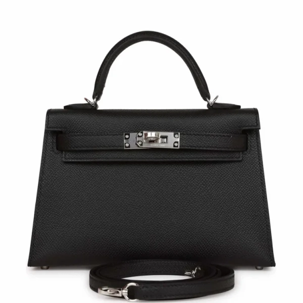 HERMES Mini Kelly 20 Epsom Black Palladium Hardware