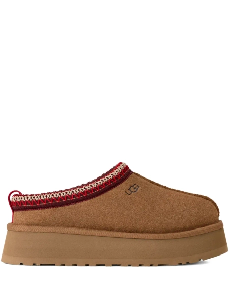UGG Tazz platform-sole embroidered slippers | 10