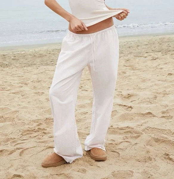 John Galt Women's Anastasia Striped Baggy Lounge Pants