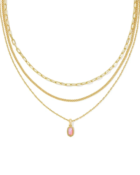 Mini Elisa Gold Triple Strand Necklace