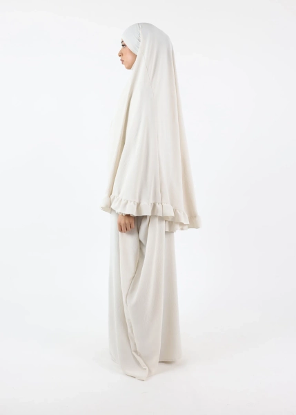 Abaya and Khimar Set Maliha - Cream - Size 1