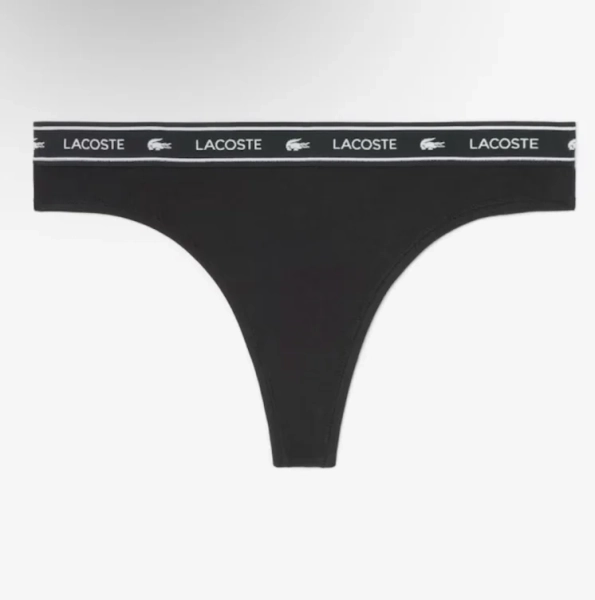  mutande lacoste in cotone stretch con logo in vita