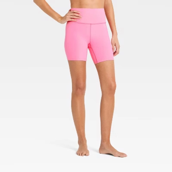 Women's Everyday Soft Ultra High-Rise Bike Shorts 6" - All In Motion™ Light Pink M