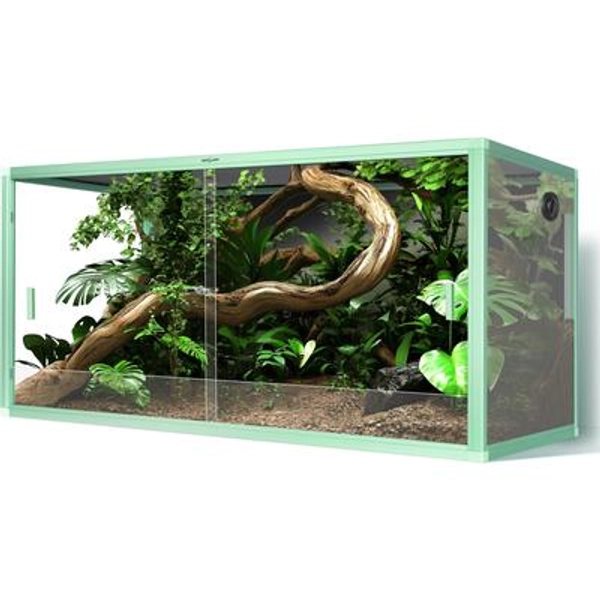 REPTI ZOO Light Weight Enclosure Reptile Terrarium, Green, 120-gal: 48 x 24 x 24-in