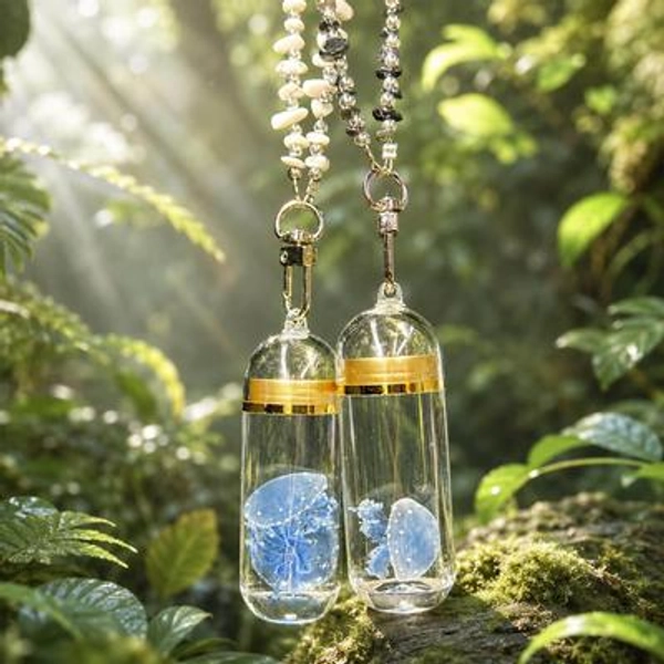 Real Papua Jellyfish Necklace Red Moon Jellyfish Upside Down Jellyfish Wet Specimen Ocean Oddity Gothic Gift