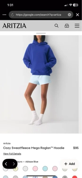 Cart | Aritzia CA dark blue