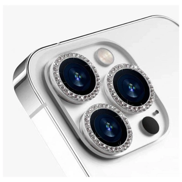 Entronix Camera Lens Protector Compatible with iPhone 16 Pro/16 Pro Max - Luxury Diamond Metal Cover