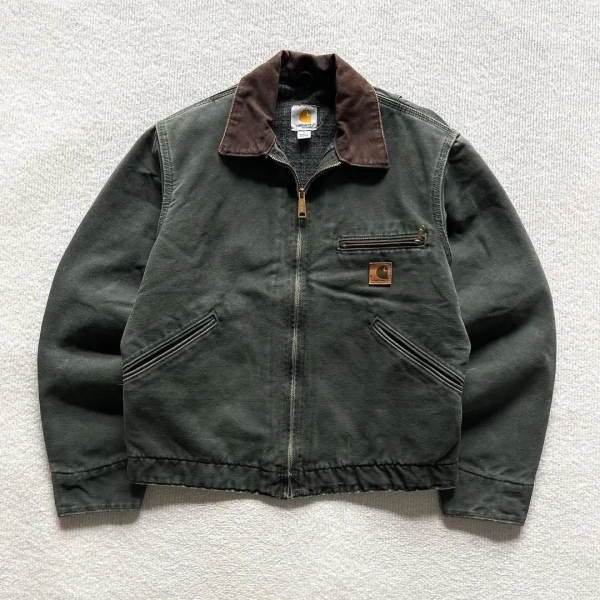 Carhartt J97 Detroit Jacket: Unisex Workwear jacket - Halloween gifts for him, Detroit Moss Green jacket