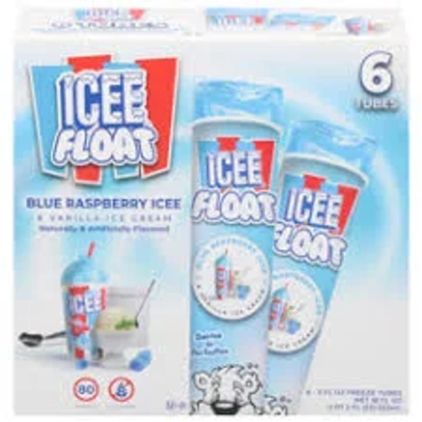 Icee Float Blue Raspberry Vanilla Ice Cream Freeze Tubes