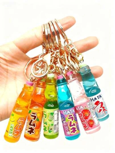 Realistic Japanese Gashapon Soda Keychain, Cute Creative Mini Soda Pendant, Mini Dollhouse Decor - Size 1-one Size