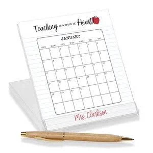 Inspiring Teacher Personalized Desk Calendar