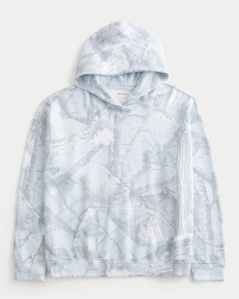 Oversized hoody met camouflageprint