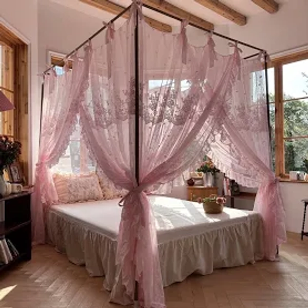 Luxury Canopy For Bed Drapes French Romantic Lace Mosquito Net &