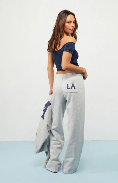 Heather Grey LA Baggy Sweatpants