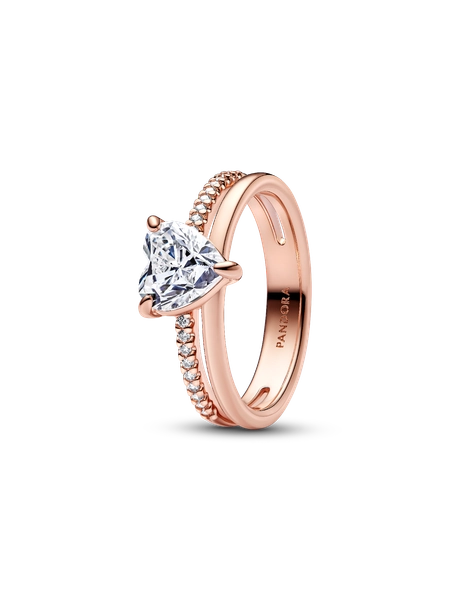 Double Band Heart Ring