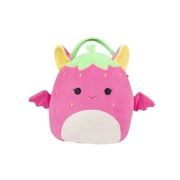 Squishmallows Gwendolyn Neon Strawberry Bat Halloween Treat Pail