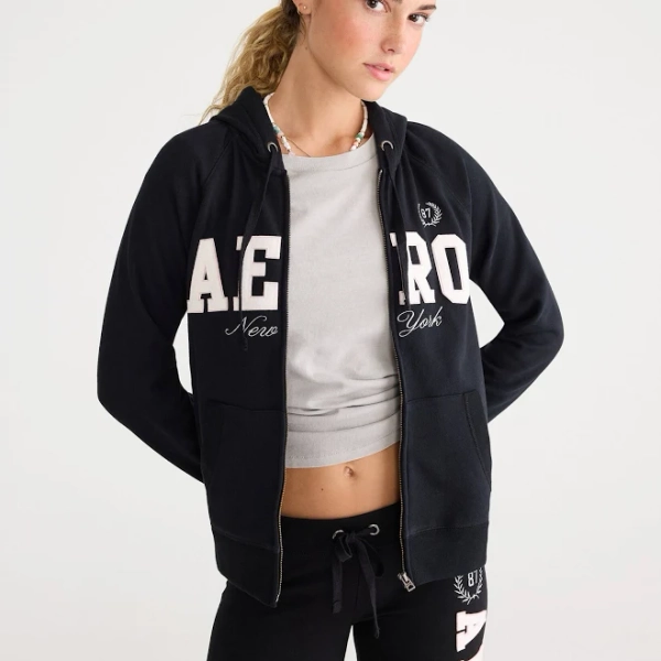 Aeropostale Women's New York Full-Zip Cotton Hoodie