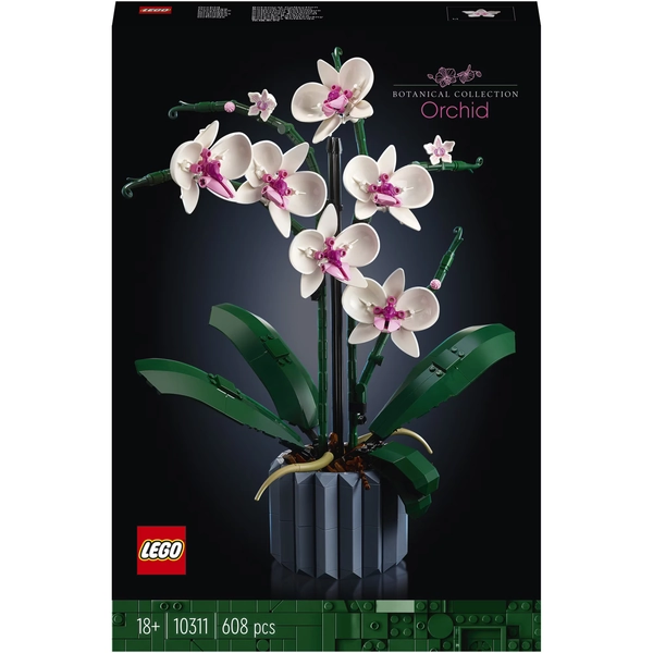 LEGO® Icons Creator Expert - Orhidee 10311, 608 piese, Floare Artificiala, Cadou Ideal pentru Femei