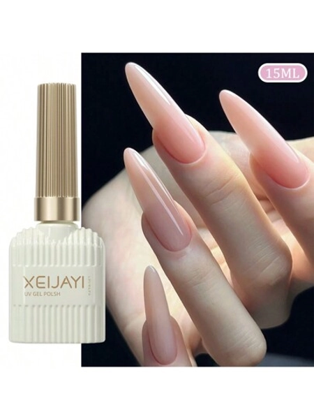 XEIJAYI God Girl Nail Polish Gel Nude Pink Glitter Gel Varnish Soak Off UV/LED Gel Polish For Manicure Home Salon DIY
