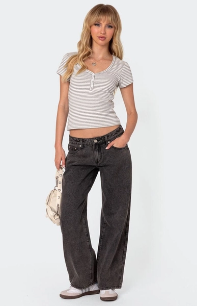 Petite Raelynn Washed Low Rise Jeans