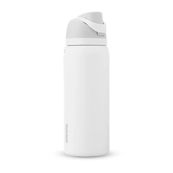 Owala FreeSip Stainless Steel Water Bottle, 32oz, Shy Marshmallow