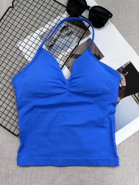 Women Yoga Sports Bra Sleeveless Workout Crop Top Stretchy Fitness Activewear Gym Breathable Vest