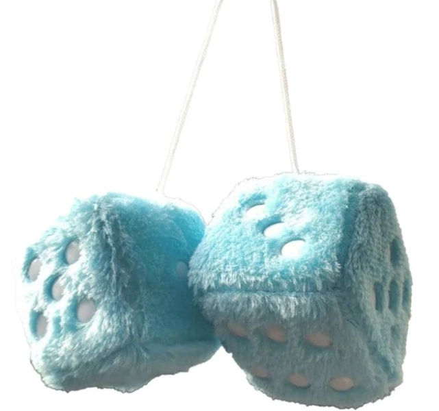 Plush Dice Hanging Decor | Aesthetic Room Decor Blue