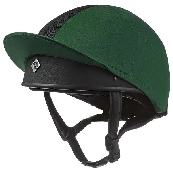 Charles Owen Pro II/MS1 Pro Vented Silk Helmet Cover Bottle Green / Medium (.5-1.5)