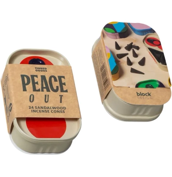 Block Design Tinned Goods Incense Cones