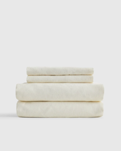 Quince Organic Brushed Cotton Sheet Set