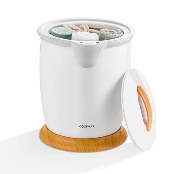 costway Towel Warmer Bucket with Fragrance Holder and Auto Shut