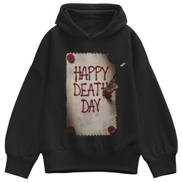 Women's Happy Death Day Cake Oversized Fleece Hoodie Sweatshirt
