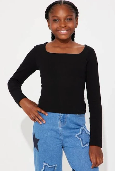 Fashion Nova Kids' Mini Kyra Square Neck Top