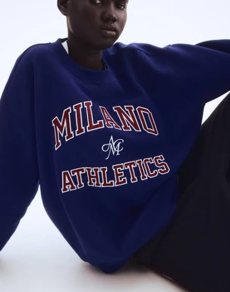 Ladies h&m Sweatshirt with Text Motif