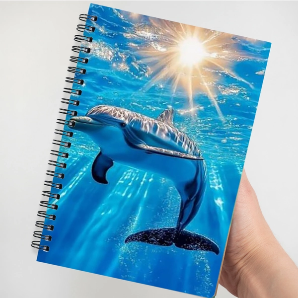 * Dolphin Serenity: A * Ocean Notebook for *, A5 Spiral Notebook for Journaling School Gift Office Use