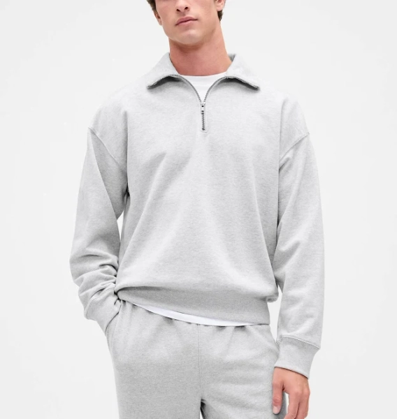 Gap Men's Heavyweight Oversized Quarter-Zip Pullover